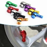 1 Pair Universal Motorcycle Wheel Tire Valves Stem Cap Air Tire Cover 90 (New)