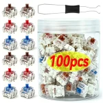 1-100Pcs 3Pin Replacement Mechanical Keyboard Switches Blue Red Brown Color (New)