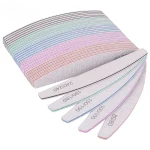 5 10 Professional Nail File 150 180 Sandpaper Strong Thick Nail Files Sanding Half Moon (New)