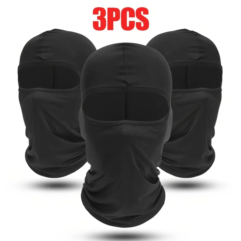 Sd9329f937a0647069219be9f358136dbq 3 Pieces Quick dry Balaclava Sports Full Face Mask Soft Breathable Beanies Cycling Helmet (New) - Image 1