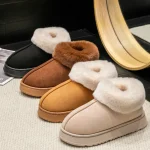 High Quality of Womens Fashion Snow Boots Fluffy Plush Faux Fur Soft Slippers (New)