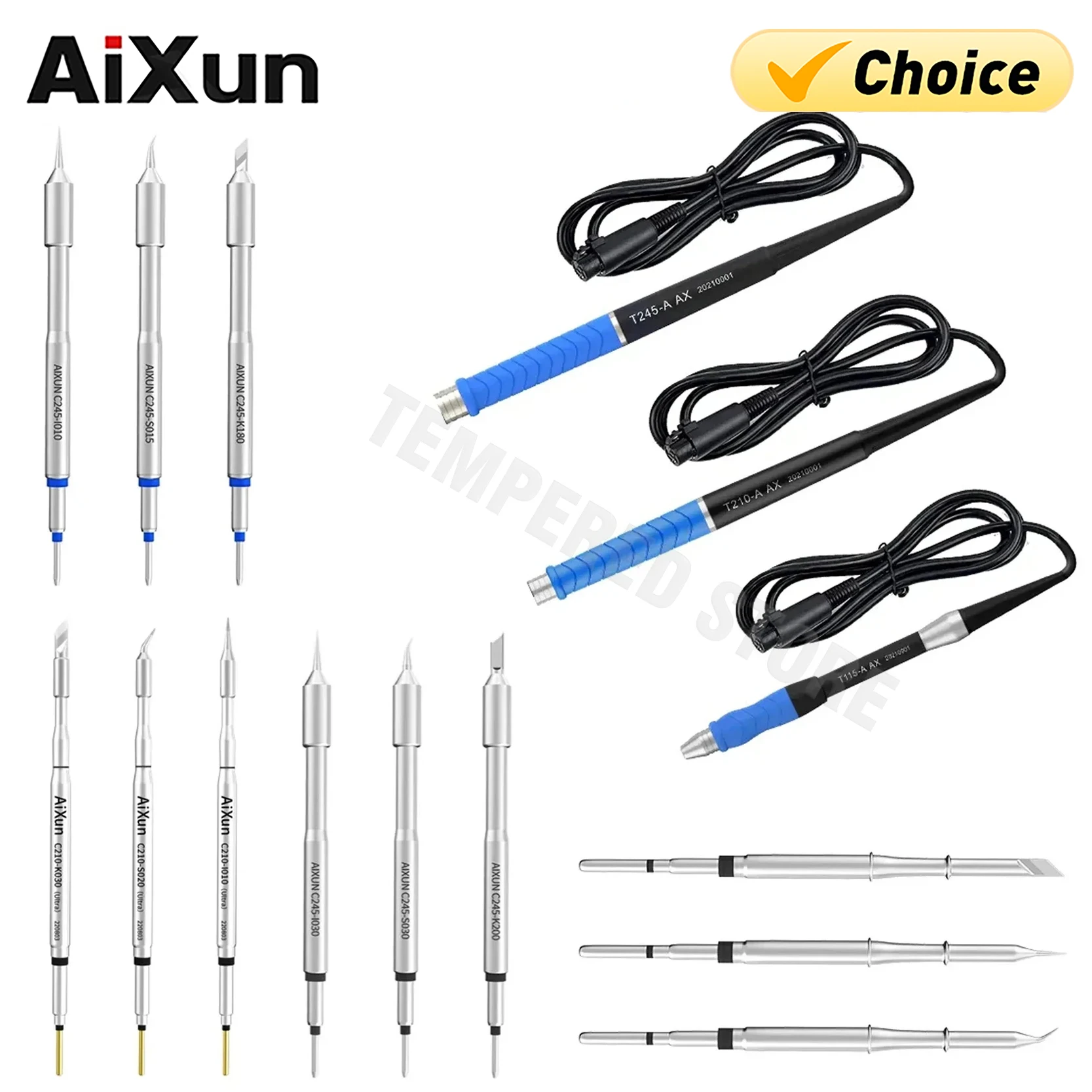Sd9b536715ddd4edeb904ff14d4a209f0O JCID AIXUN C210 C245 C115 Soldering Iron Tips Compatible JBC (New) - Image 1
