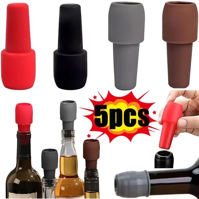 Sda5950312f0d49fc90375c89e0cdb895N Universal Red Wine Bottle Stopper with Soft Silicone Double Seal Bottle Stopper and (New) - Image 1