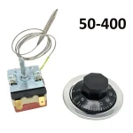 Thermostat AC 250V 16A 50 300 50 400 Degrees Celsius Knob Liquid Rising Temperature Controller NO (New)