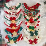 Christmas Pet Collars Cat Dog Christmas Decorations Pet Lace Knitting Necklaces Wool Scarf (New)