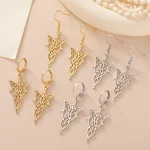 The Lord of the Rings Pendant Earrings Stainless Steel Elf Princess Sacred Geometry (New)