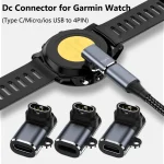 Type C Micro IOS USB To 4pin Charger Adapter Connector for Garmin Fenix 7 6 5 7X 6X 5X  Venu (New)
