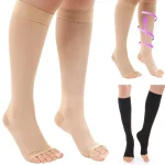 Medical Calf Compression Stockings Varicose Veins Shaping Graduated Pressure Stockings Elastic Open Toe (New)