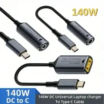 140W Universal Laptop 5V 9V 20V DC Female To USB C Type C (New)