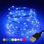 White LED String Lights 20M USB String Lights Waterproof Copper Wire Garland Fairy (New)