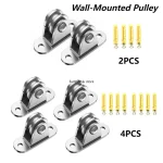 2 4 Heavy Duty Fixed Pulley Detachable Pulley Block Kit Wall Mounted Pulley Loading 176 (New)