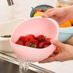Food Grade Plastic Rice Strainer Vegetable Washing Basket Fruit Vegetable Washing Drain (New)