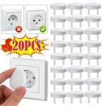 1 20 Electrical Safety Socket Protective Cover Baby Care Safe Guard Protection Children Anti (New)
