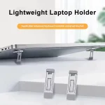 2 Set Universal Portable Invisible Laptop Stand Mini Aluminum Laptop Feet Lifter Foldable Laptop (New)