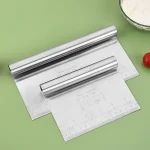 6" 8" Stainless Steel Cake Scraper DIY Dough Pastry Spatulas Buttercream Edge Smoother Cake (New)