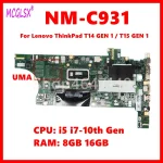 NM C931 Notebook Mainboard For Lenovo ThinkPad T14 GEN 1   T15 GEN 1 (New)