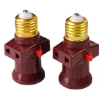 1 E27 Screw Bulb Holder Convertible with Switch 110V 240V LED Lamp Socket Adapter (New)
