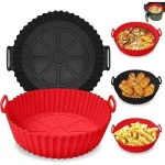Silicone Air Fryer Liners Pot,Airfryer Basket Cooking Gadgets ,Reusable Baking Tray Non stick Pizza (New)
