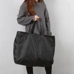 Oxford Shopping Bags Zipper Large Capacity Grocery Totes Washable Reusable Simple Outdoor Heavy (New)