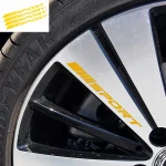Fashion 4 Car Stickers Wheels Rims Sport Racing DIY Stripes Decorative Stickers Emblem (New)