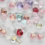 20 lot 6mm AB Color Heart Beads Czech Glass Loose Spacer Beads for Jewelry (New)