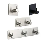Stainless Steel 3M Self Adhesive Hooks Sticky Wall Door Hook Robe Tea Towel (New)