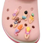 6 Swimming Boys Girls Sports Resin Shoes Ornaments DIY Funny Bracelet Buckle Charms (New)