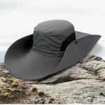 15cm Large Cap Polyester Sun Hat UV Protection Breathable Mesh Cap Foldable Fisher (New)