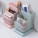 School Stationery Makeup Organizer Desktop Storage Box Container for Cosmetics Jewelry Stationery Plastic (New)
