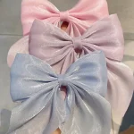 3 set Fashion Bling Bling Bow Tassel Barrettes Hair Clips For Women Girls Party (New)