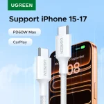 UGREEN USB C Cable PD60W Type C to Type C Fast Charging Cable for iPhone 15 17 (New)