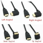 HD A Male To HDMI compatible A Male Down Up Left Right Angled 90 (New)