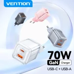 Vention 70W GaN Charger USB Type C Charger PD QC (New)