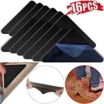 4 16 Triangular Carpet Anti Slip Stickers For Tile Floor Carpet Corner Pads Washable (New)