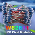 DC5V 12V 12mm WS2811 Full Color LED Pixels String Lights IP68 Waterproof RGB Digital (New)