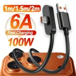 100W Elbow Fast Charging Data Cable USB To Type C (New)