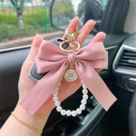 Keychain with Bow, Large Bow Tie, Carrying Bag for Hanging, Ornament, Bag Decorations, (New)