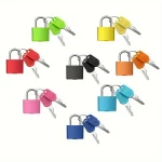 6 Suitcase Lock Small Strong Padlock with 2 Key Travel Tiny Suitcase Anti Theft (New)