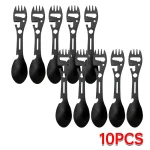 Camping Utensils Set Stainless Steel Outdoor Survival Gear 5 in 1 Tableware Travel (New)
