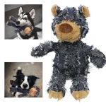 Pet Teddy Bear Soundmaking Toy Plush Interactive Dog Toys Grinding Cleaning Teeth Anti (New)