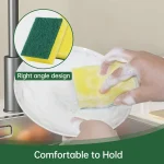 10 50 Double Sided Scouring Pads Kitchen Sponge Dishwashing Scrub Pads for Pot Bowl Home (New)