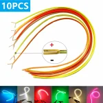 10 LED Same End Filament Flexible Ultra Slim 3V Spiral Bulb Retro Edison (New)