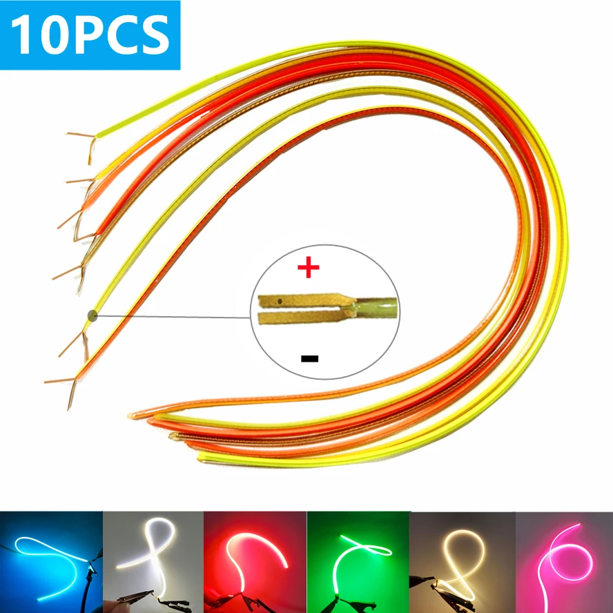 Se22ff0bc27e74cbfabf90897eeba2ef0U 10 LED Same End Filament Flexible Ultra Slim 3V Spiral Bulb Retro Edison (New) - Image 1
