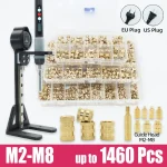 M2 M3 M4 M5 M6 M8 Heat Insert Tool and Brass Inserts Nut (New)