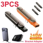 3 Type C Phone Charging Bracket Adapter 240W Fast Charging OTG Type C Male (New)