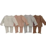 Autumn Winter Fallow Thermal Underwear Suit Baby Clothing Sets Boys Girls Pajama Sets (New)