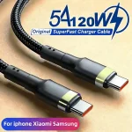 120W Fast Charge Cable PD Quick Charging High Quality USB C TO USB (New)