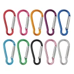 5 Aluminum Carabiner Key Chain Clip Outdoor Camping Keyring Snap Hook Accessories (New)