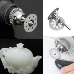 12 22mm Diamond Cutting Disc 3mm Grinding Wheel Mandrel for Metal Cutting Rotary (New)