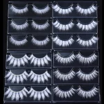 3 Pairs Fluffy Lace White Eyelashes 3D Natural Colored Artificial Vegan Silk Eye (New)